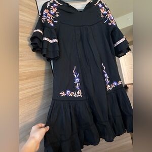 Black Embroidered Dress